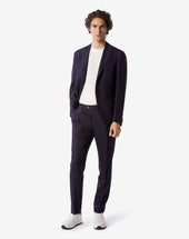 Suit Blu Scuro In Lino E Lana