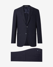 Suit Blu Scuro In Lino E Lana