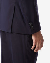 Suit Blu Scuro In Lino E Lana