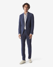 Suit Blu Avio In Lana Stretch S120s