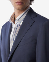 Suit Blu Avio In Lana Stretch S120s