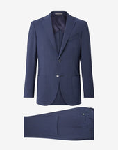 Suit Blu Avio In Lana Stretch S120s