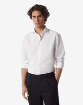 Shirt Bianca In Jersey Di Cotone Oxford