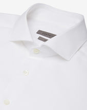 Shirt Bianco Ottico In Cotone E Lino