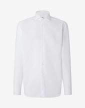 Shirt Bianco Ottico In Cotone E Lino