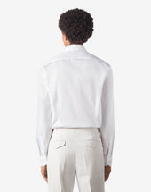 Shirt Bianco Ottico In Twill Di Cotone