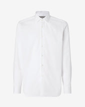 Shirt Bianco Ottico In Twill Di Cotone