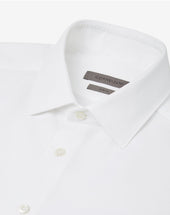 Shirt Bianco Ottico In Cotone Nido D Ape