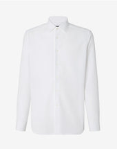 Shirt Bianco Ottico In Cotone Nido D Ape