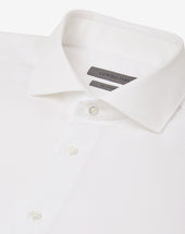 Shirt Pied De Poule Bianco In Cotone