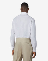 Shirt Sabbia In Lino E Cotone Con Fantasia