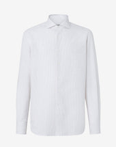 Shirt Sabbia In Lino E Cotone Con Fantasia