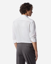 Shirt Bianca In Jersey Di Cotone Oxford
