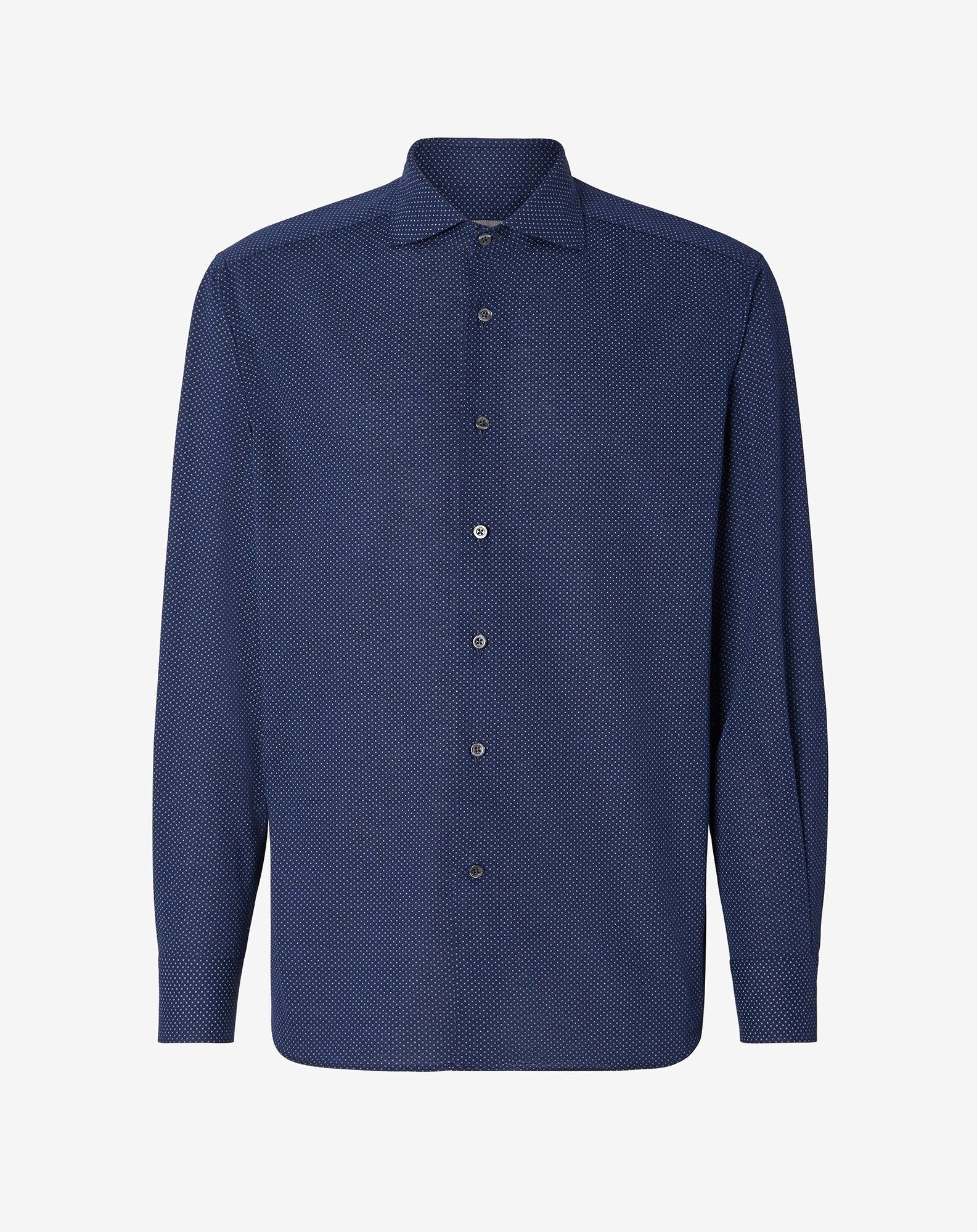 Shirt Blu In Cotone Con Stampa