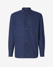 Shirt Blu In Cotone Con Stampa