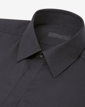 Shirt Smoking In Popeline Di Cotone Nera