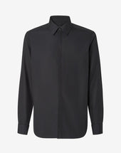 Shirt Smoking In Popeline Di Cotone Nera