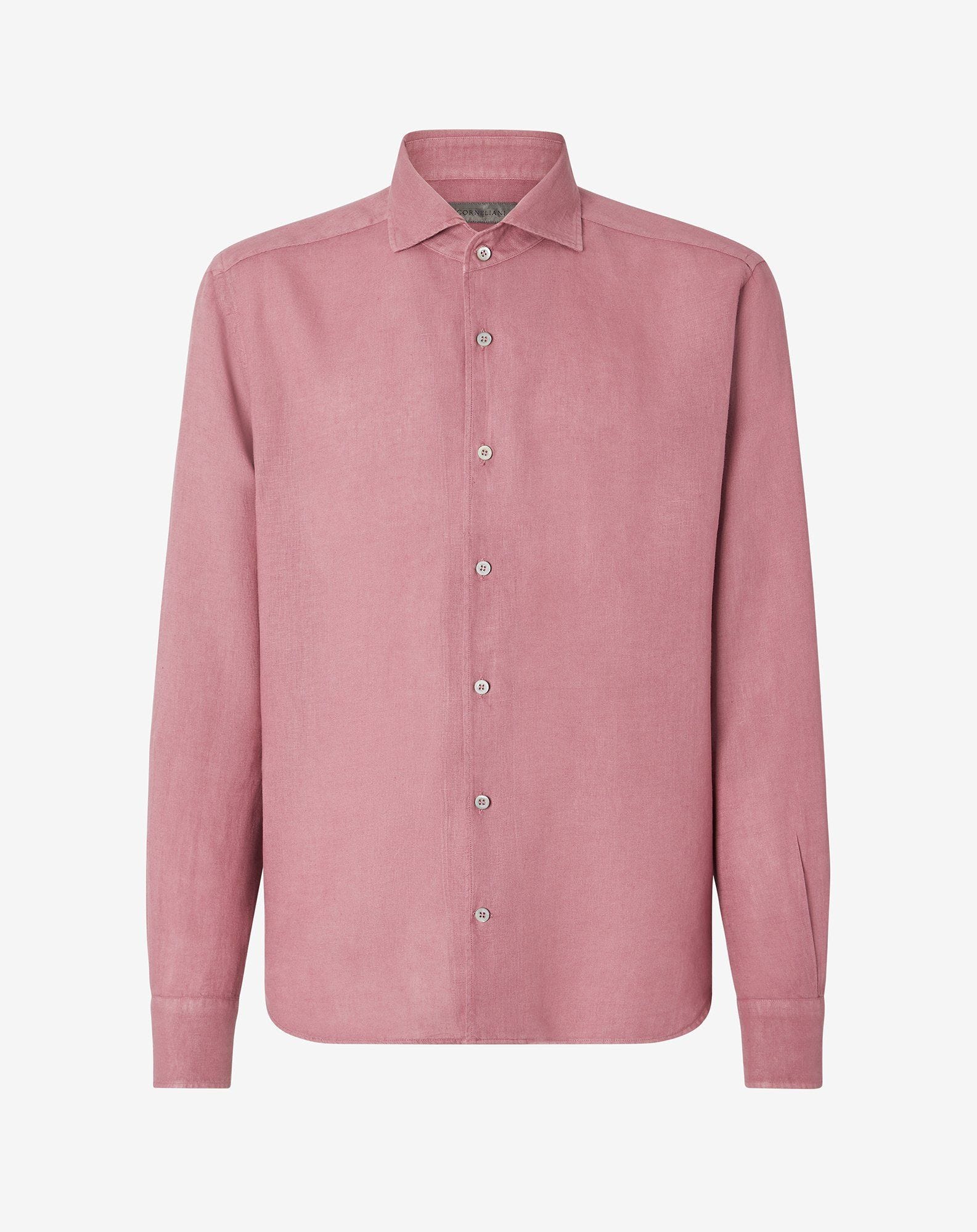Shirt Bordeaux In Puro Lino