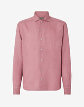 Shirt bordeaux in puro lino