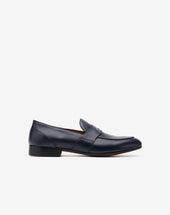 Mocassini Navy In Pelle Di Vitello