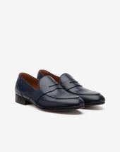 Mocassini Navy In Pelle Di Vitello