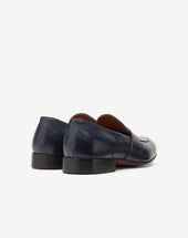 Mocassini Navy In Pelle Di Vitello