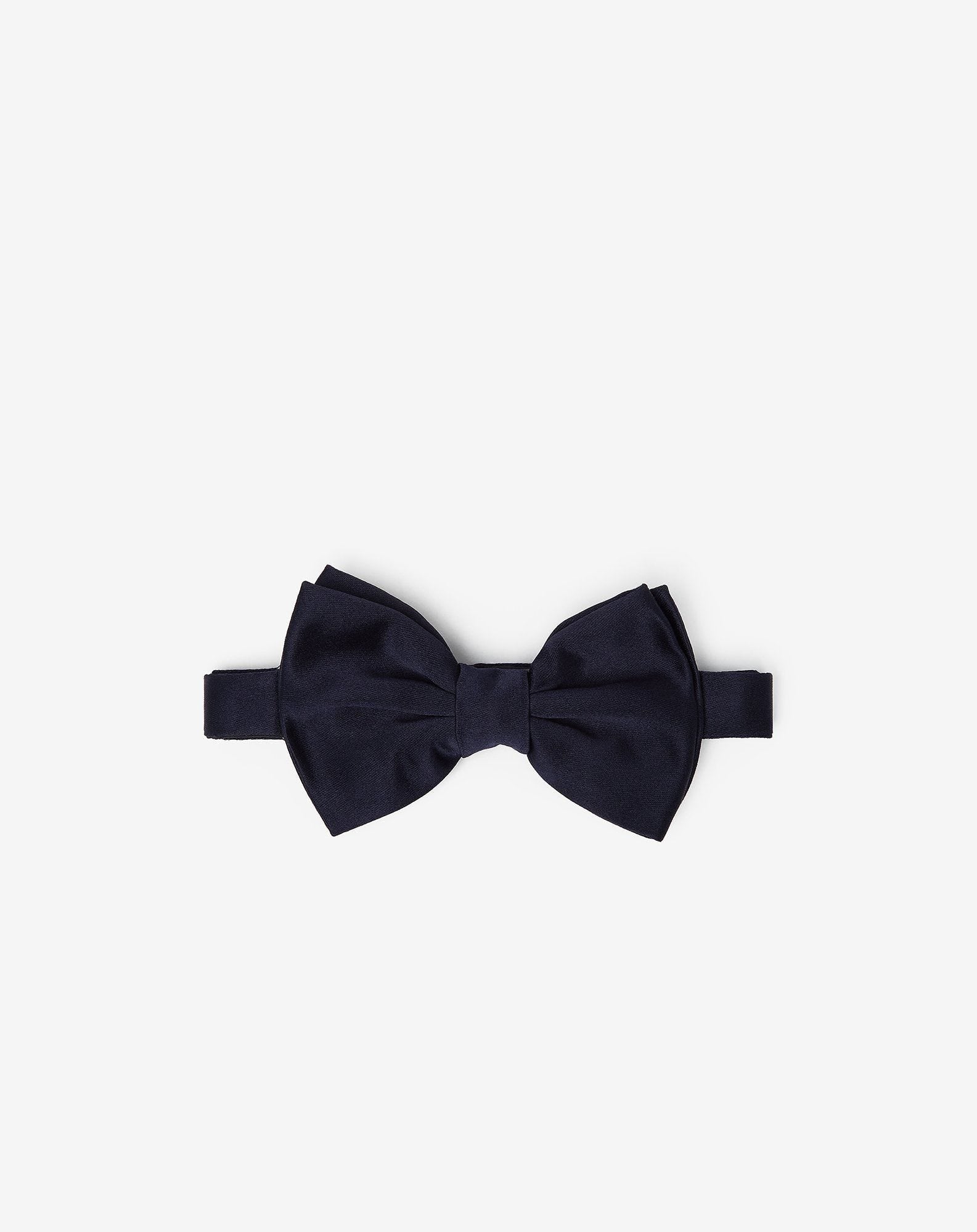 Papillon Smoking In Raso Di Seta Navy