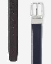 Belt Navy In Pelle Stampa Alce