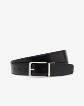 Belt Nera In Pelle Stampa Alce