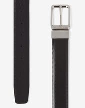 Belt Nera In Pelle Stampa Alce