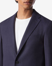 Jacket Due Bottoni Navy In Lana