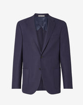 Jacket Due Bottoni Navy In Lana
