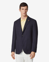 Jacket Tre Bottoni Navy In Lana