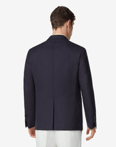 Jacket Tre Bottoni Navy In Lana