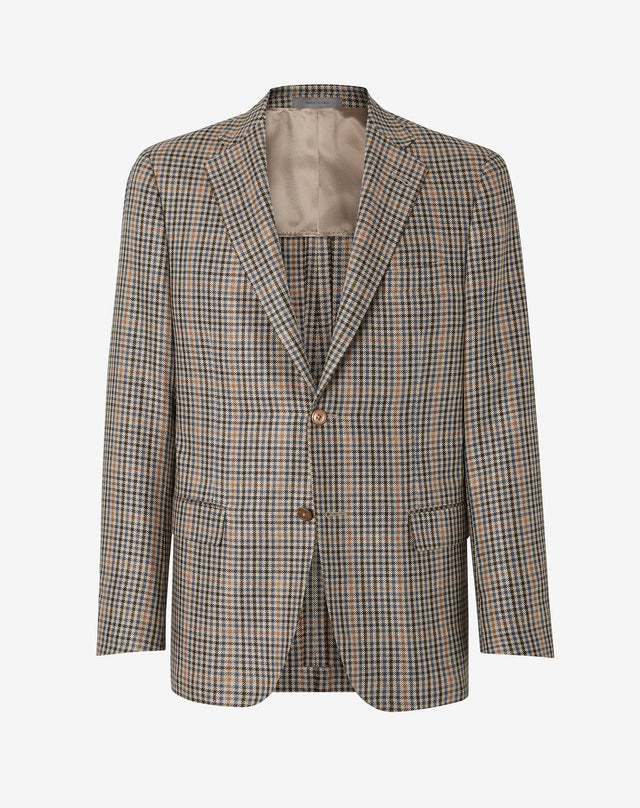 Jacket a due bottoni beige in seta