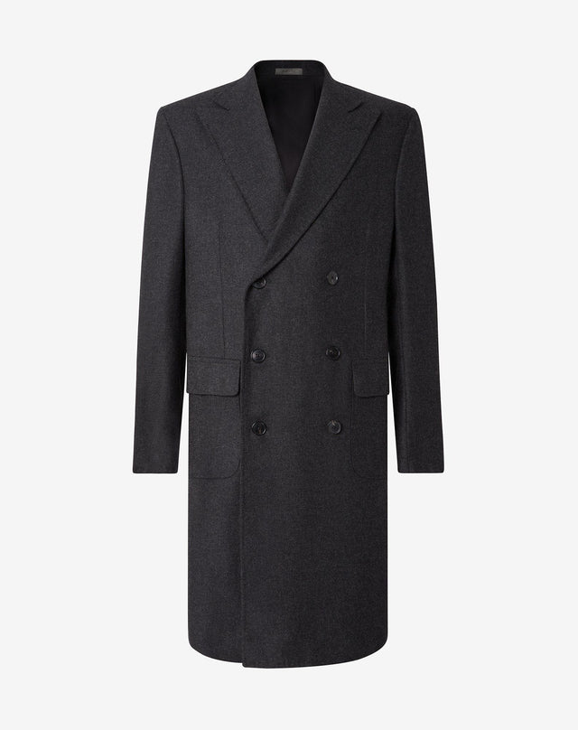 Coat Antracite In Puro Cashmere