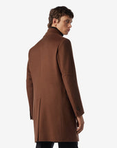 Coat Con Pettorina Staccabile In Beaver Di Lana
