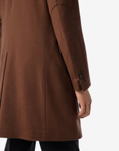 Coat Con Pettorina Staccabile In Beaver Di Lana