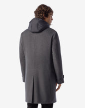 Coat In Beaver Di Lana Extra Fine Con Pettorina Staccabile