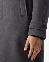Coat In Beaver Di Lana Extra Fine Con Pettorina Staccabile