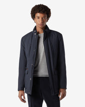Field Jacket Navy In Tessuto Tecnico