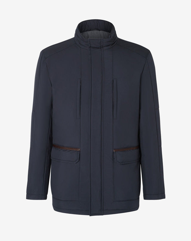 Field Jacket Navy In Tessuto Tecnico