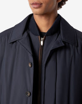 Trench Navy In Tessuto Tecnico