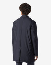 Trench Navy In Tessuto Tecnico