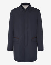 Trench Navy In Tessuto Tecnico