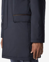 Trench Navy In Tessuto Tecnico