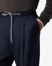 Pants 1 Pince In Flanella Di Lana