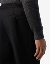 Pants 1 Pince Neri In Flanella Di Lana