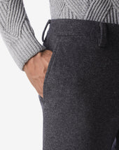 Pants Grigi In Flanella Di Lana