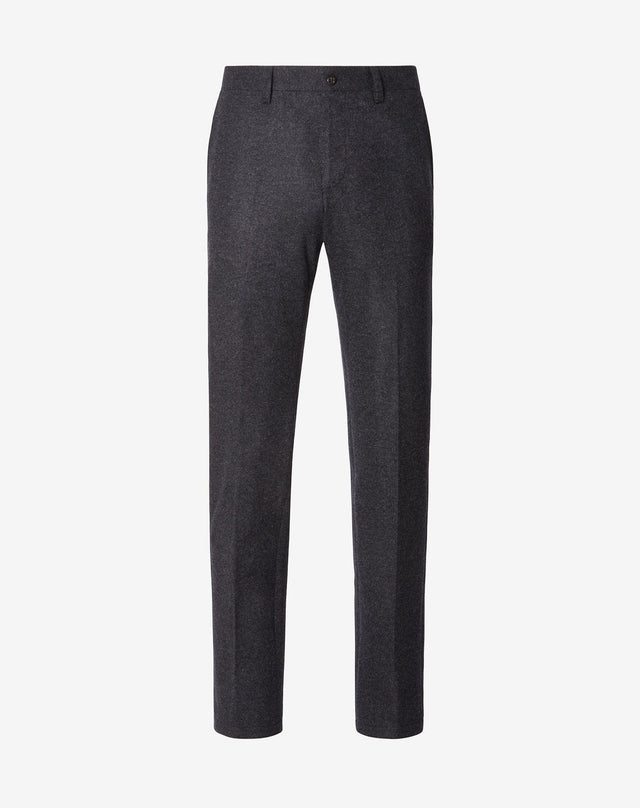 Pants grigi in flanella di lana
